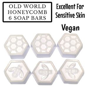 6 Bars, Old World, Honeycomb Bee Soap, Handmade,( PRICE IS FIRM
